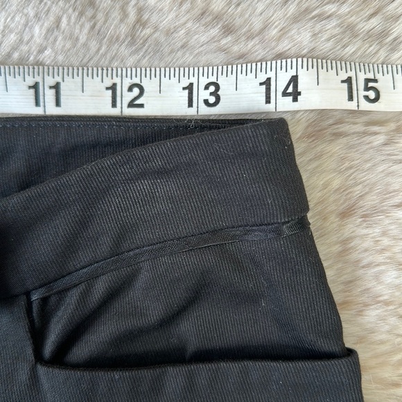 ALESSANDRO DELL'AGGUA | Black Flat Front Pant Ankle Length, Zipper at Hem - Picture 5 of 8